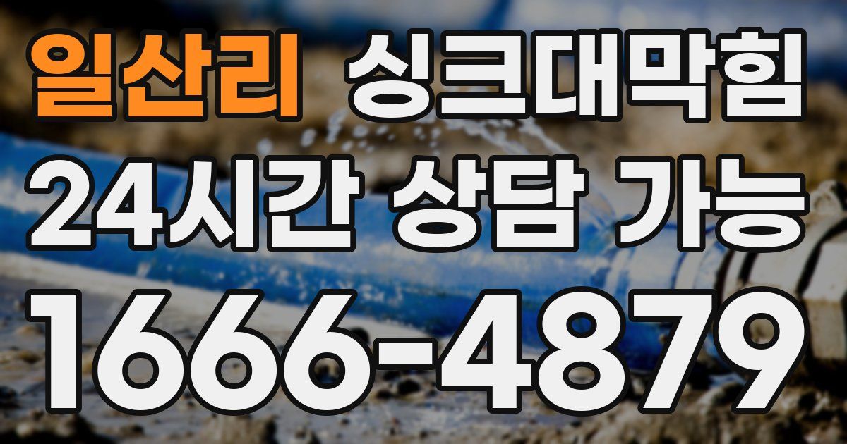 일산리 싱크대 뚫기