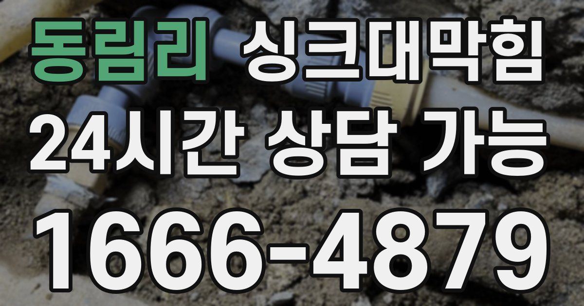 동림리 싱크대 뚫기