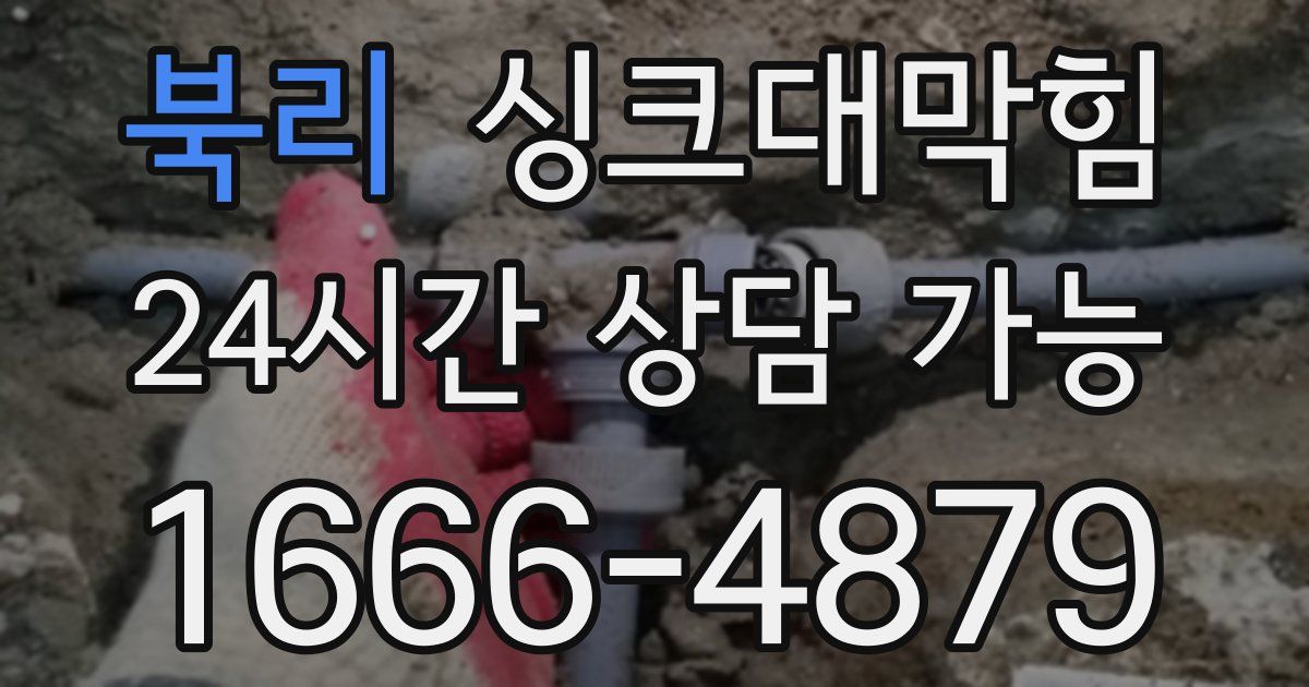 북리 싱크대 뚫기