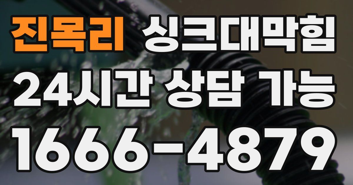 진목리 싱크대 뚫기