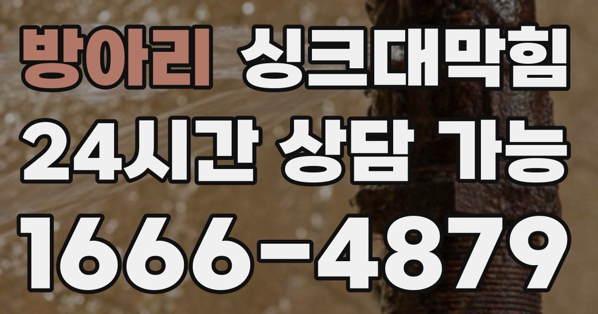 방아리 싱크대 뚫기