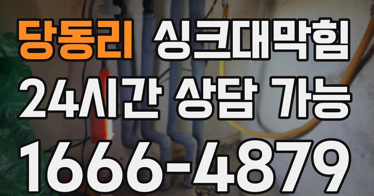 당동리 싱크대 뚫기