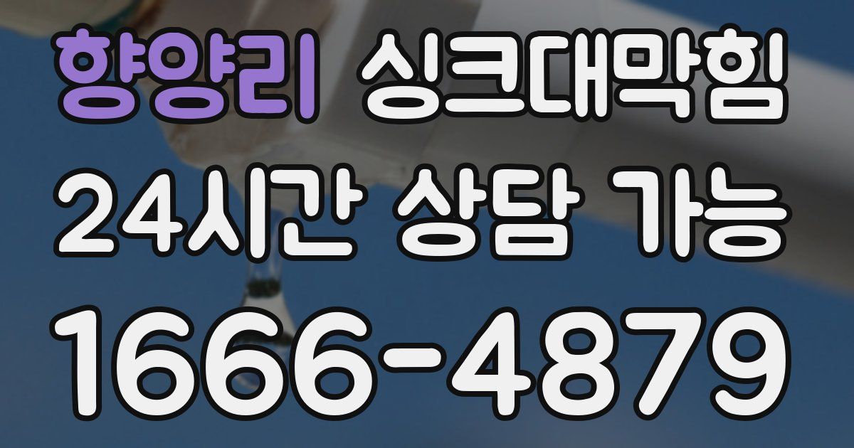 향양리 싱크대 뚫기