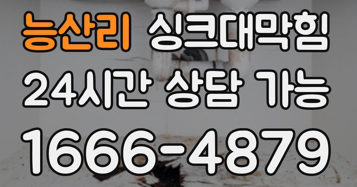 능산리 싱크대 뚫기