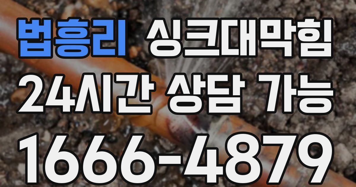 법흥리 싱크대 뚫기