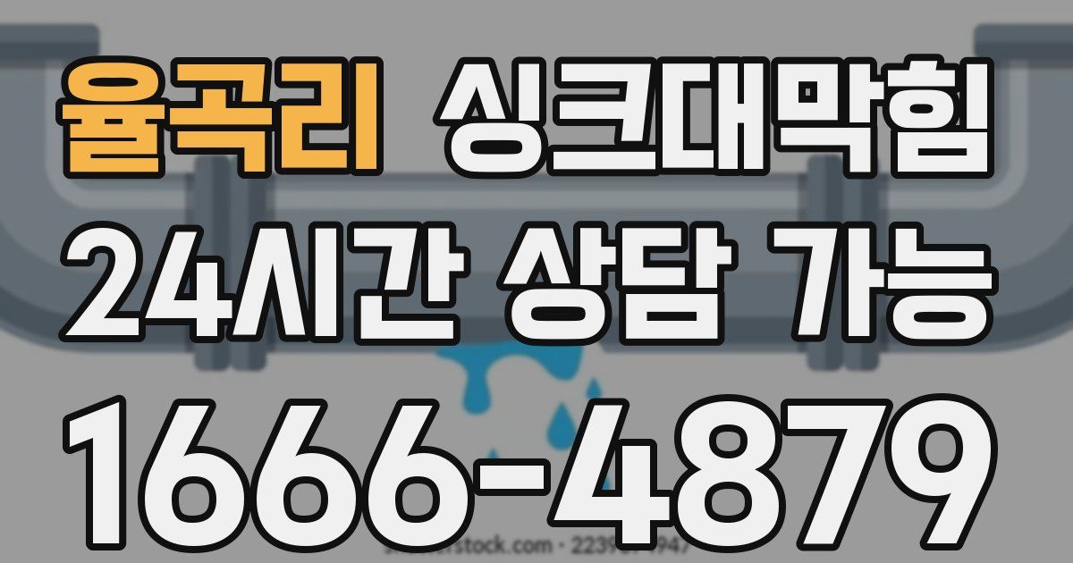 율곡리 싱크대 뚫기
