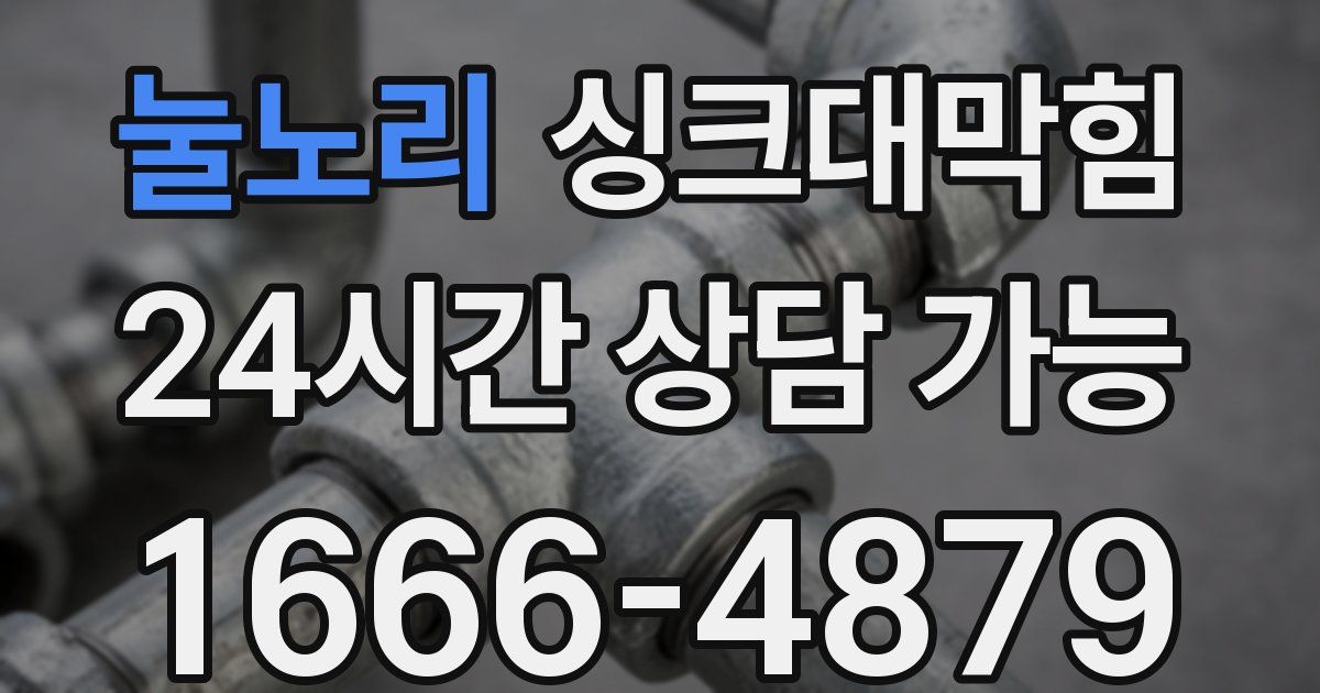 눌노리 싱크대 뚫기