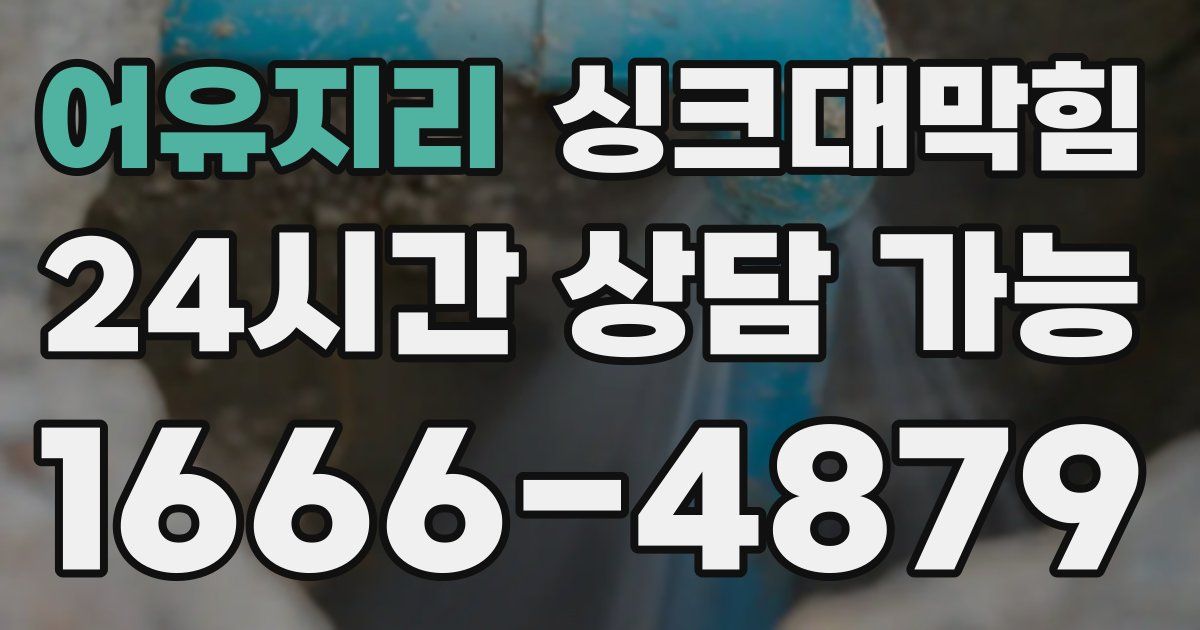 어유지리 싱크대 뚫기