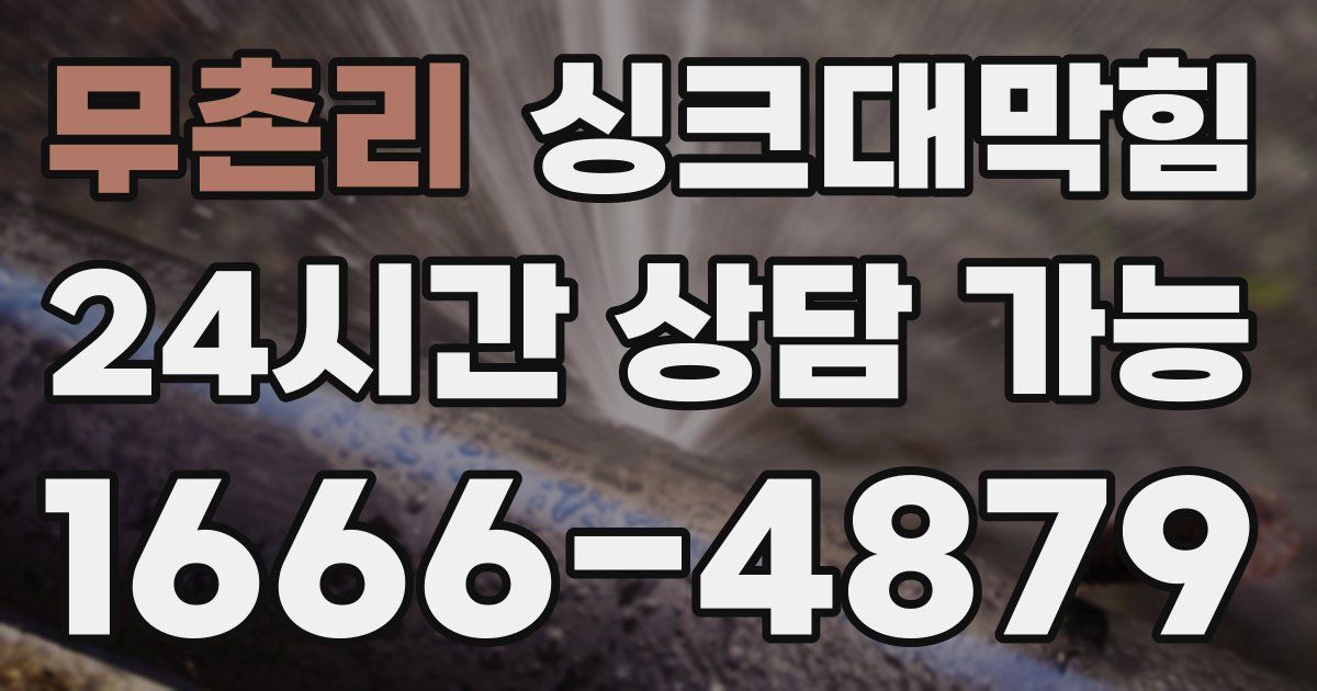 무촌리 싱크대 뚫기