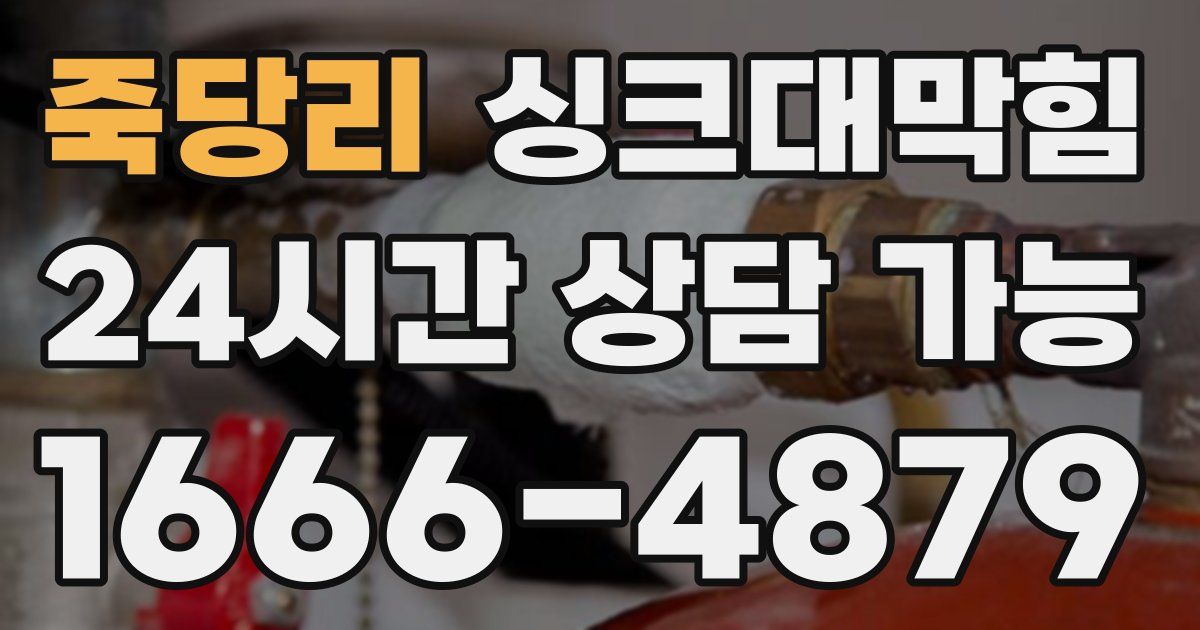 죽당리 싱크대 뚫기