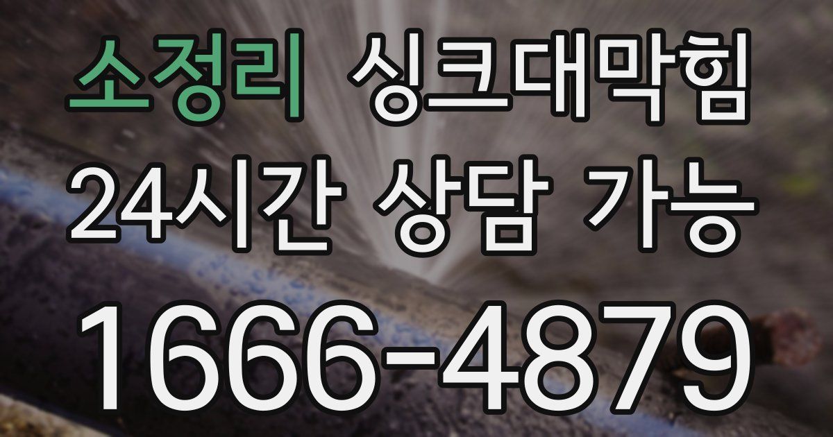 소정리 싱크대 뚫기