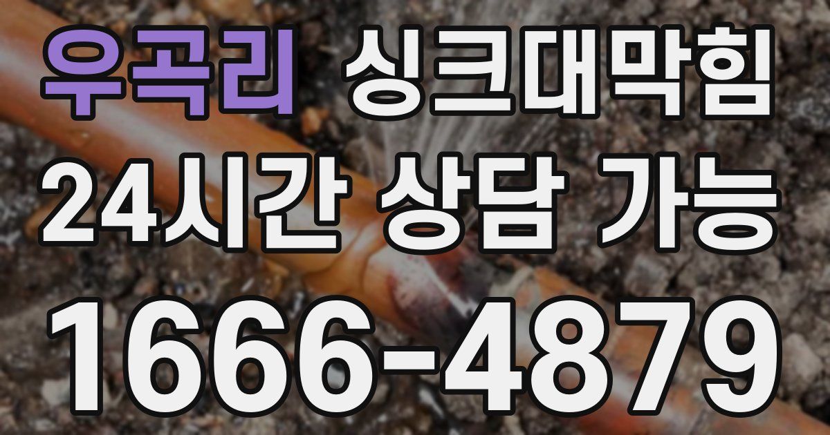 우곡리 싱크대 뚫기