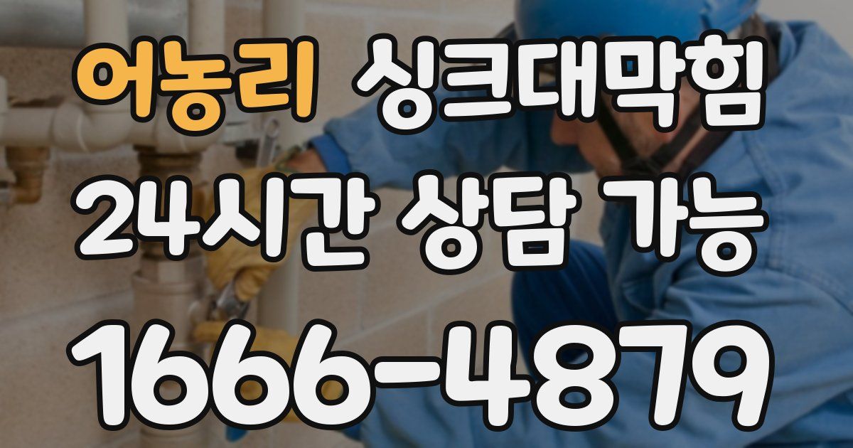 어농리 싱크대 뚫기