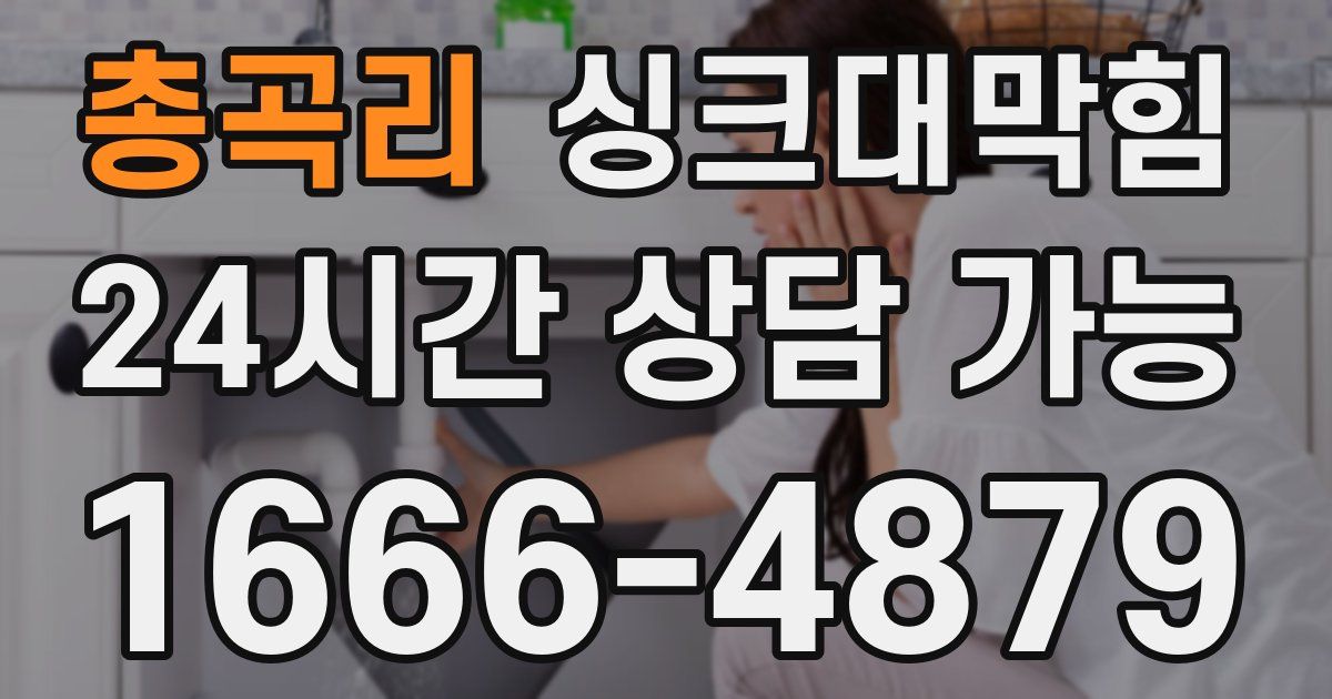 총곡리 싱크대 뚫기