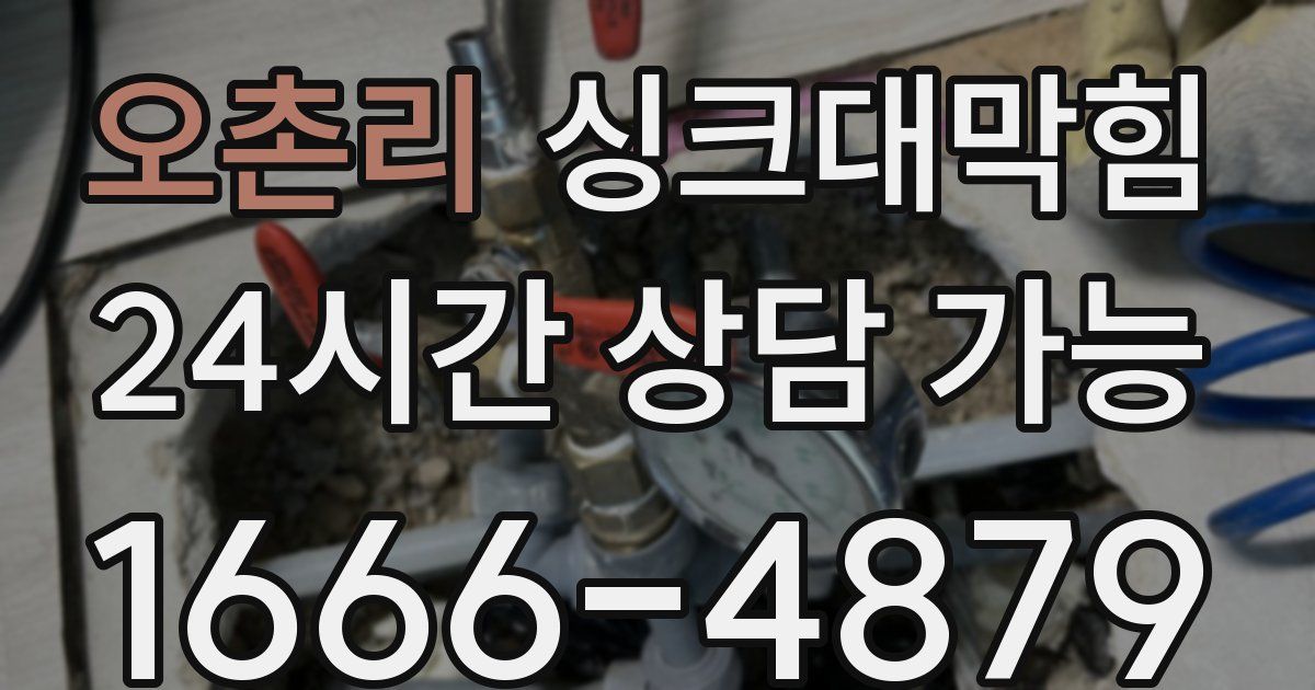 오촌리 싱크대 뚫기