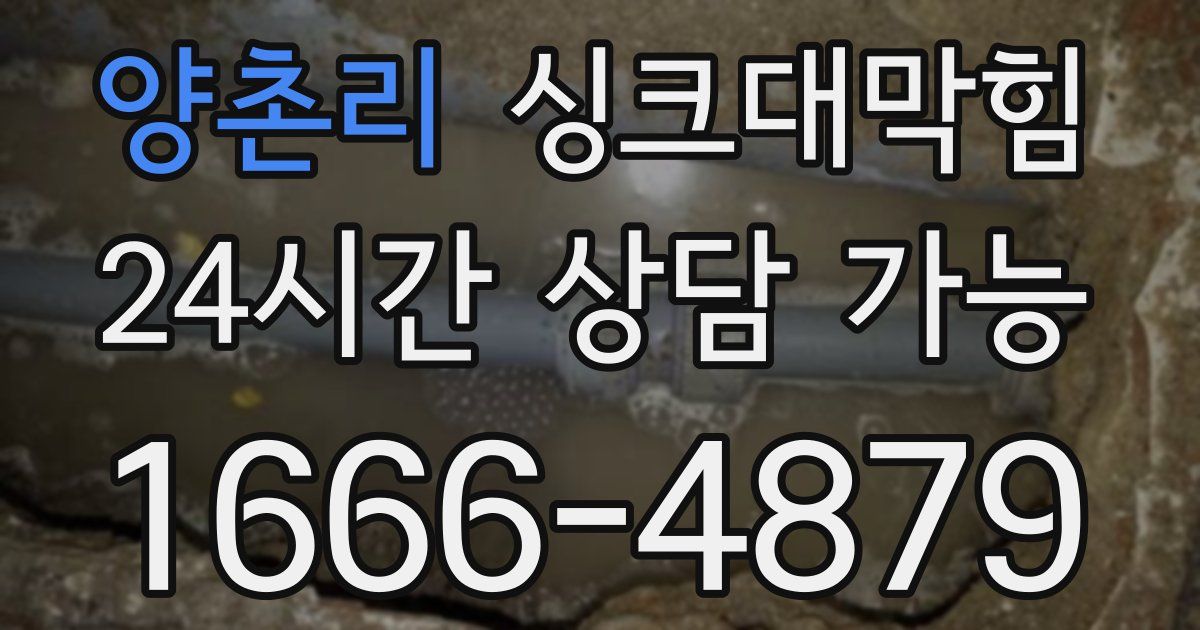 양촌리 싱크대 뚫기