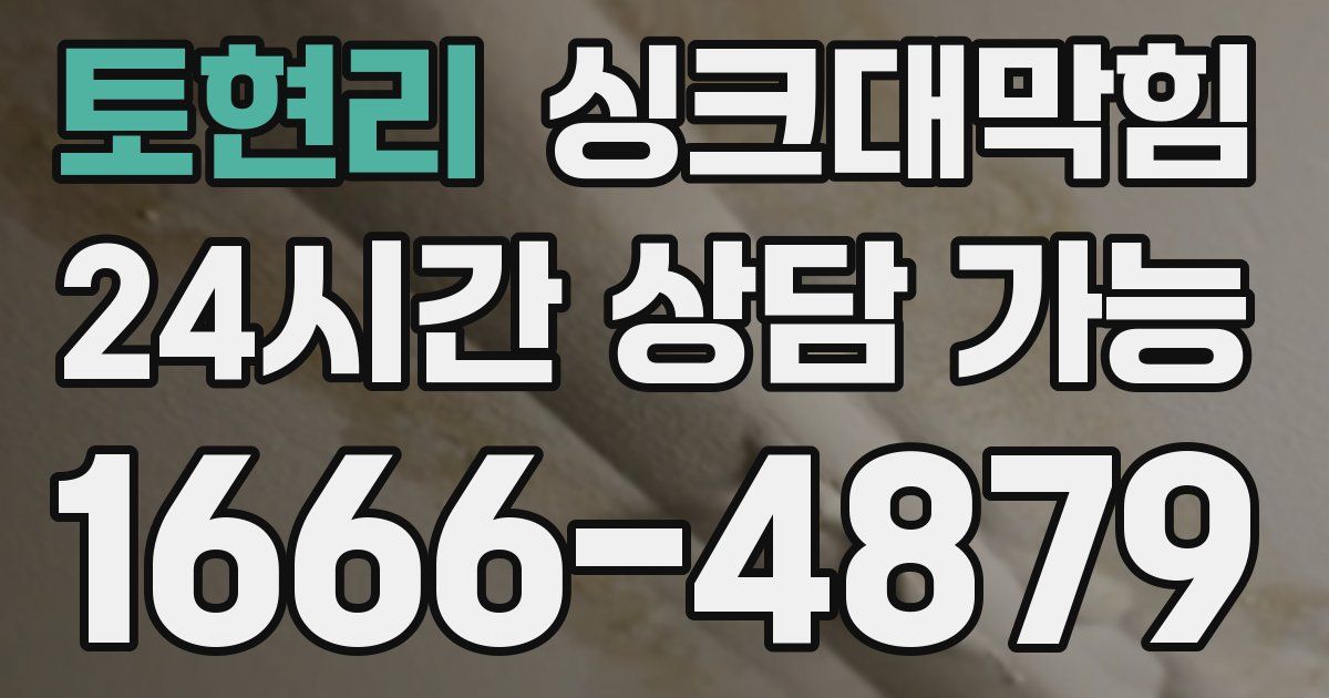 토현리 싱크대 뚫기