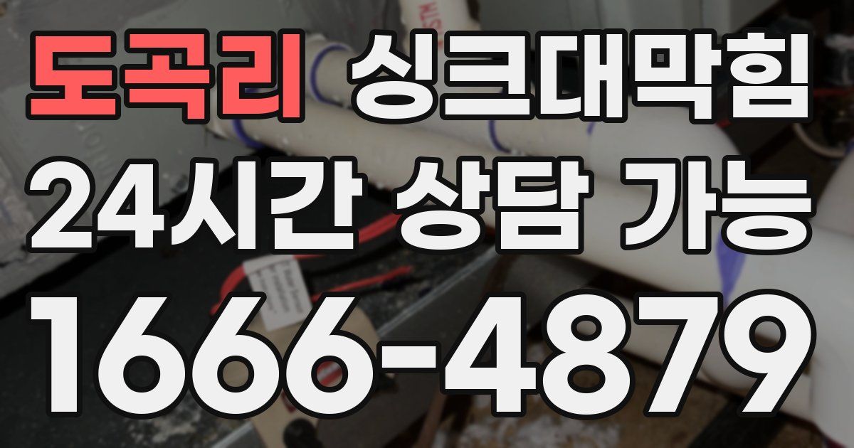 도곡리 싱크대 뚫기