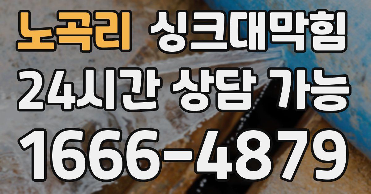 노곡리 싱크대 뚫기