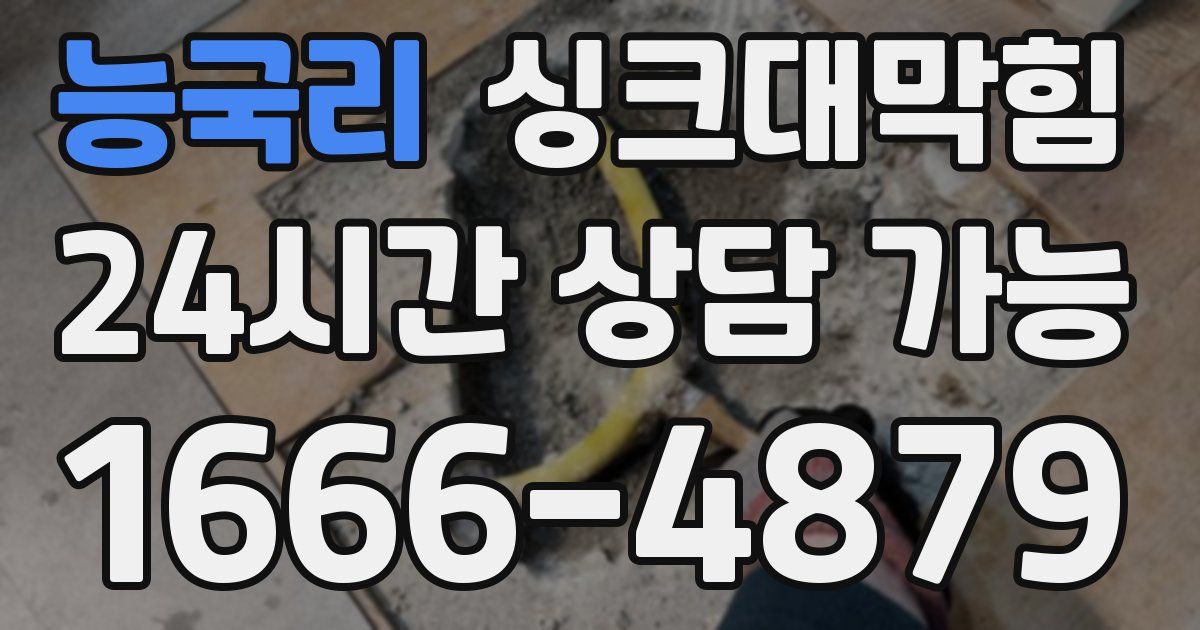 능국리 싱크대 뚫기