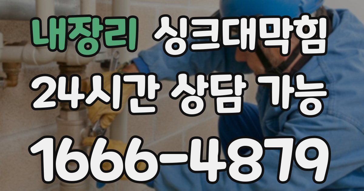 내장리 싱크대 뚫기