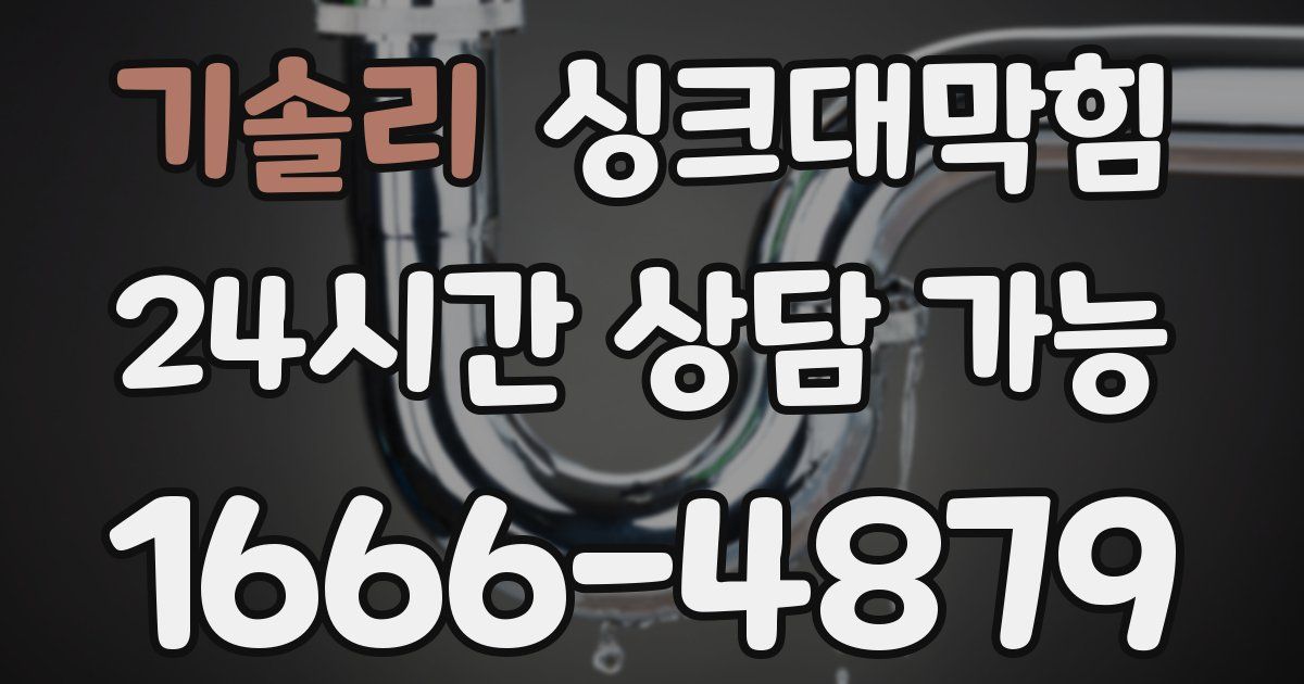 기솔리 싱크대 뚫기