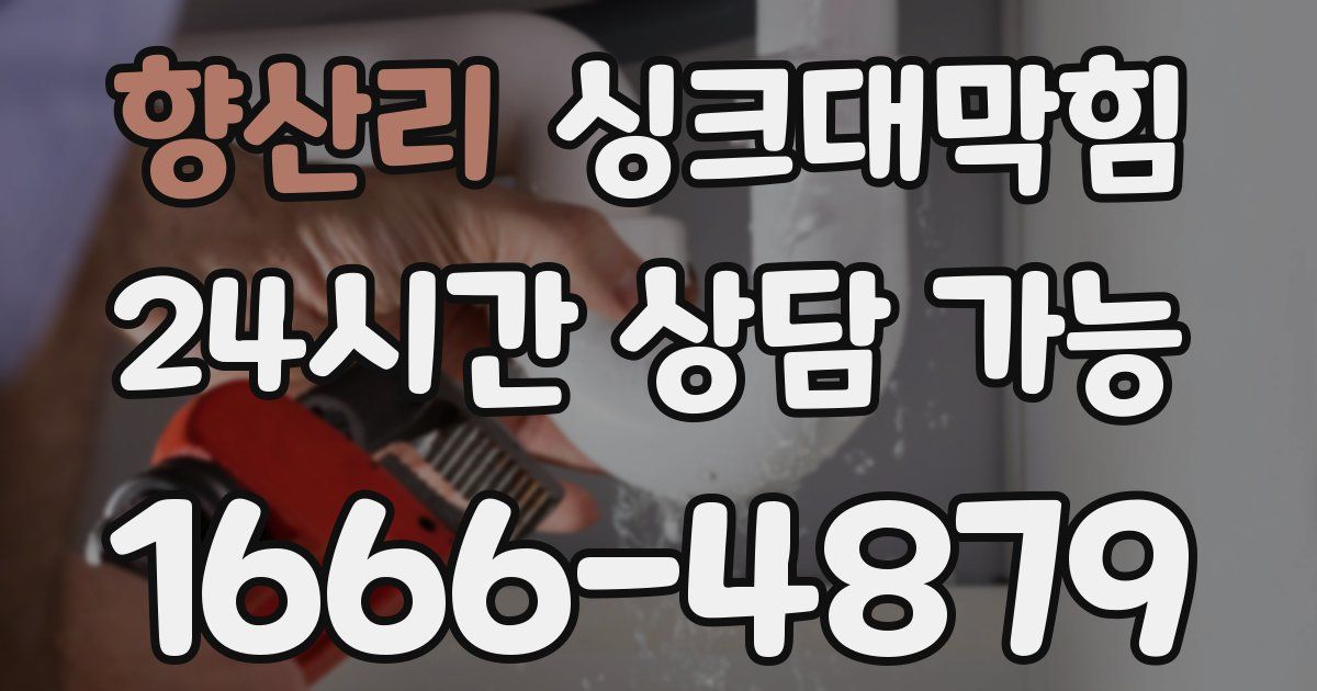 향산리 싱크대 뚫기