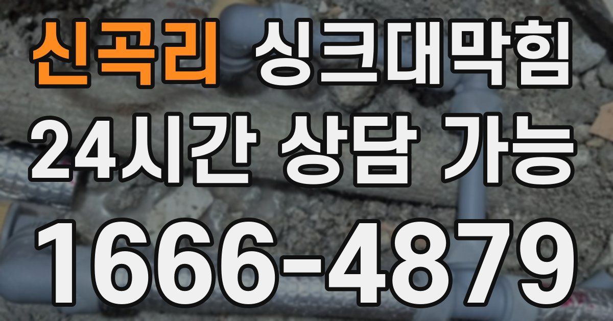 신곡리 싱크대 뚫기
