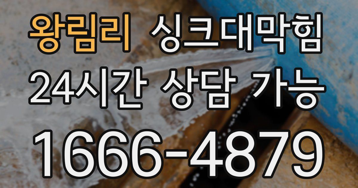 왕림리 싱크대 뚫기