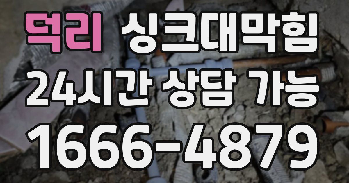 덕리 싱크대 뚫기