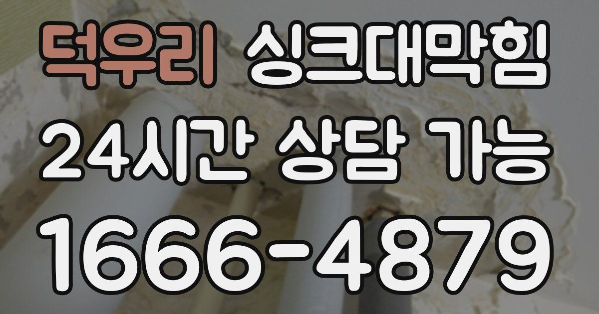 덕우리 싱크대 뚫기