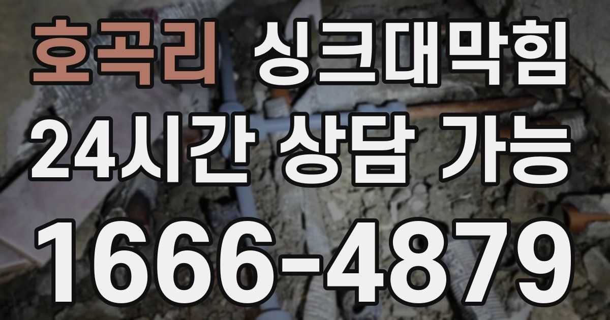 호곡리 싱크대 뚫기