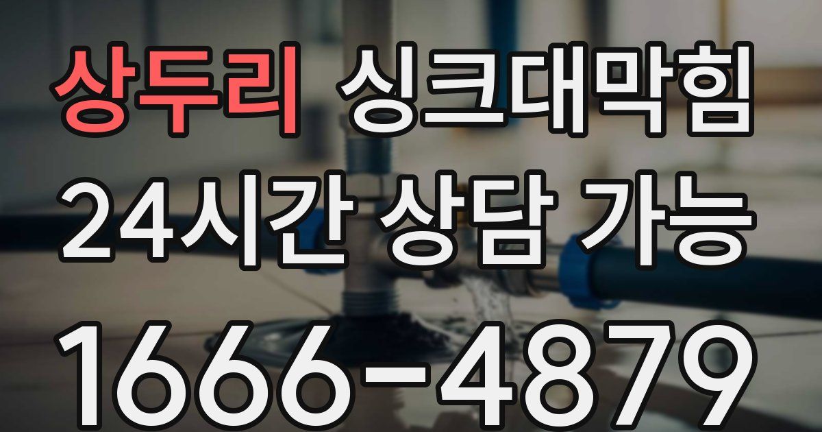 상두리 싱크대 뚫기