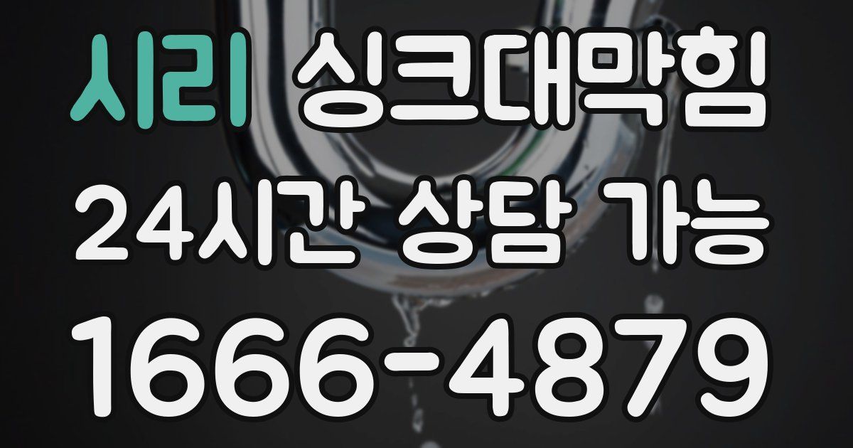 시리 싱크대 뚫기