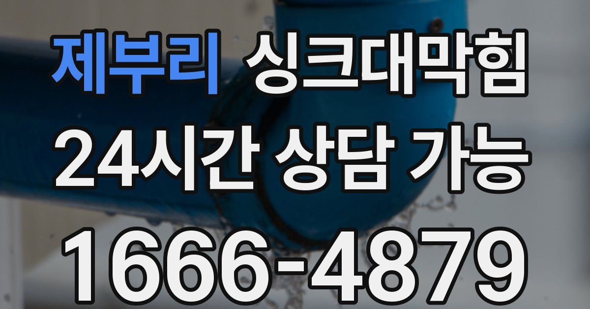 제부리 싱크대 뚫기