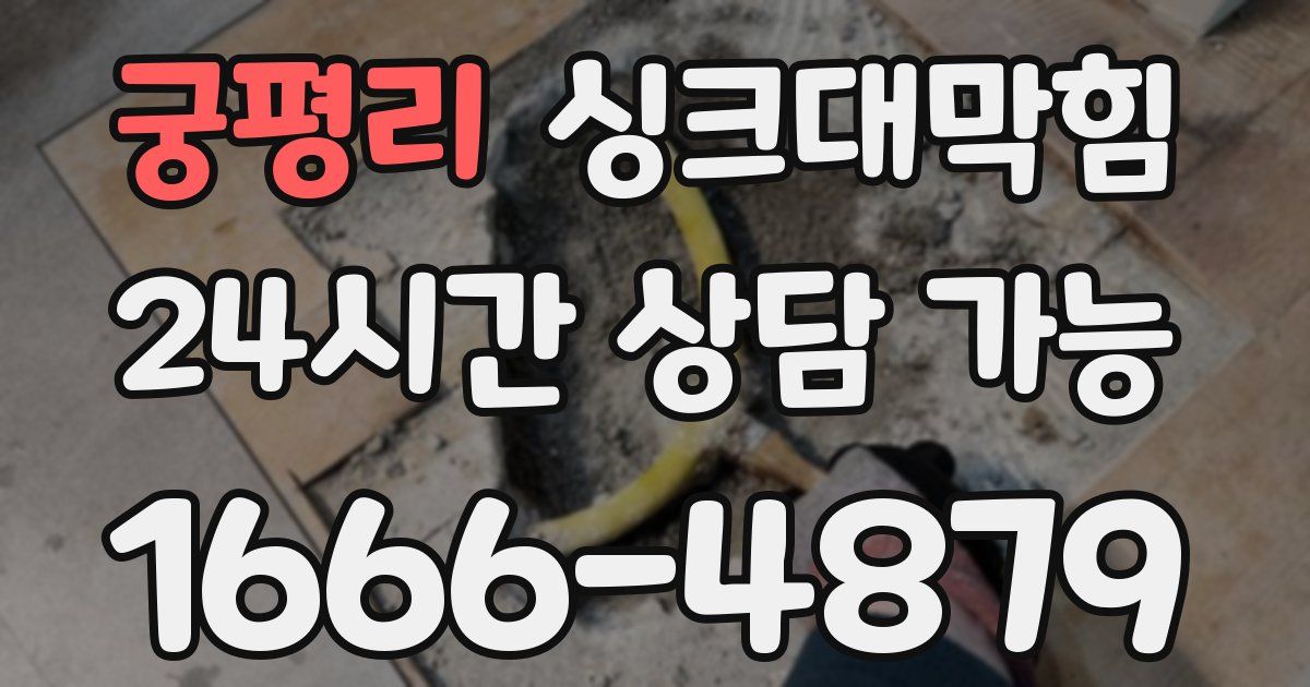 궁평리 싱크대 뚫기
