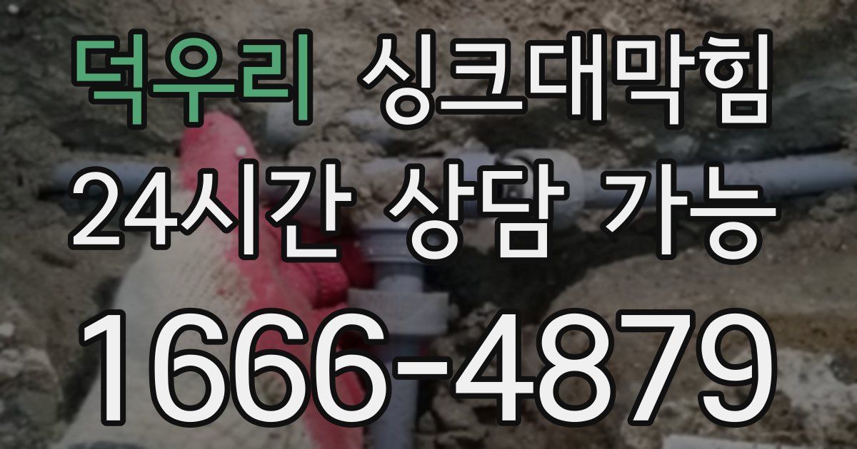 덕우리 싱크대 뚫기