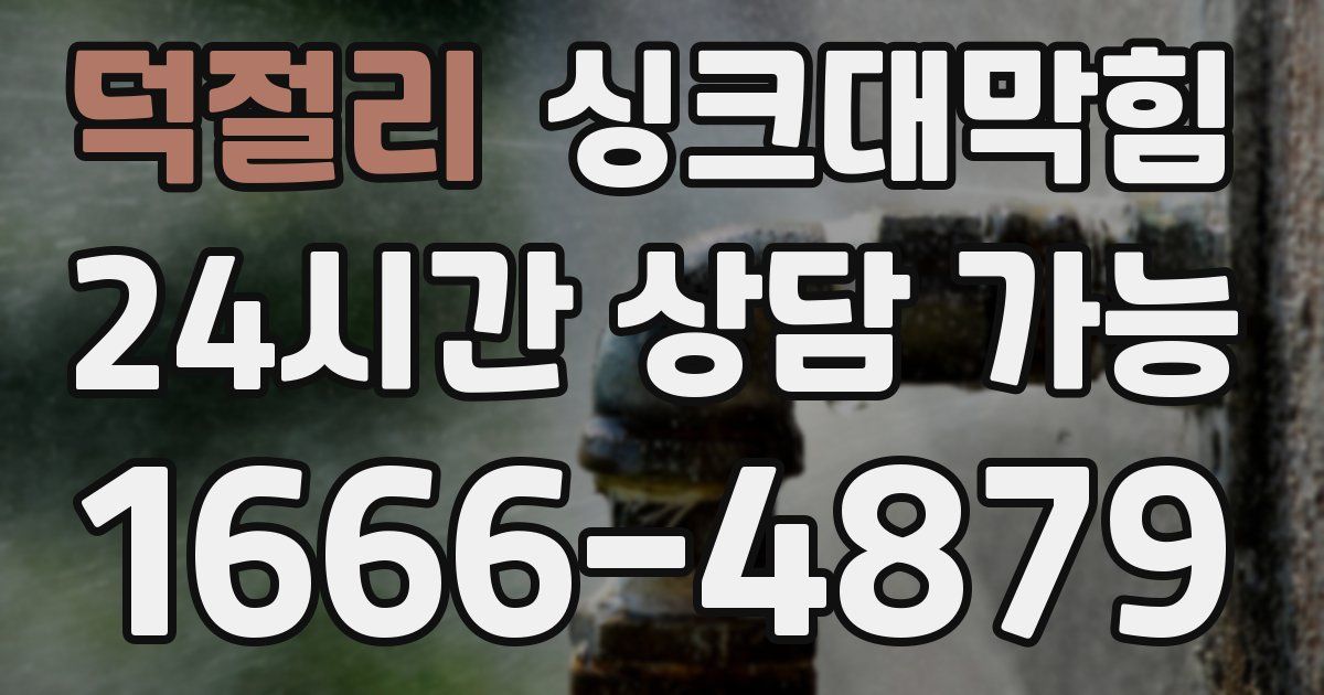 덕절리 싱크대 뚫기