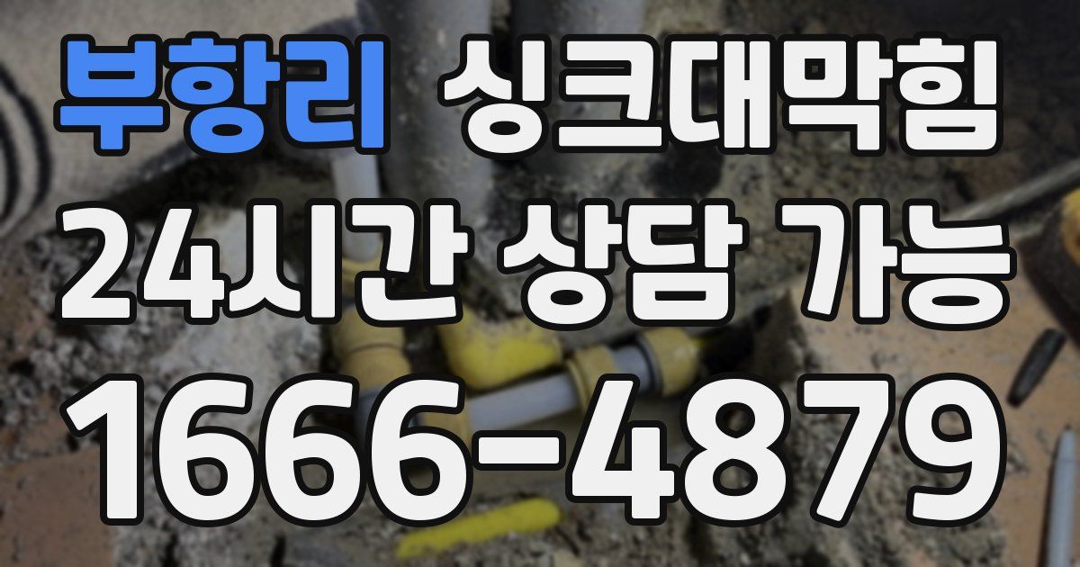 부항리 싱크대 뚫기