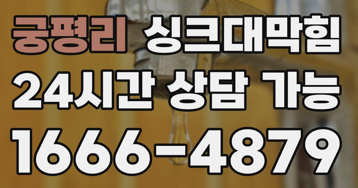 궁평리 싱크대 뚫기