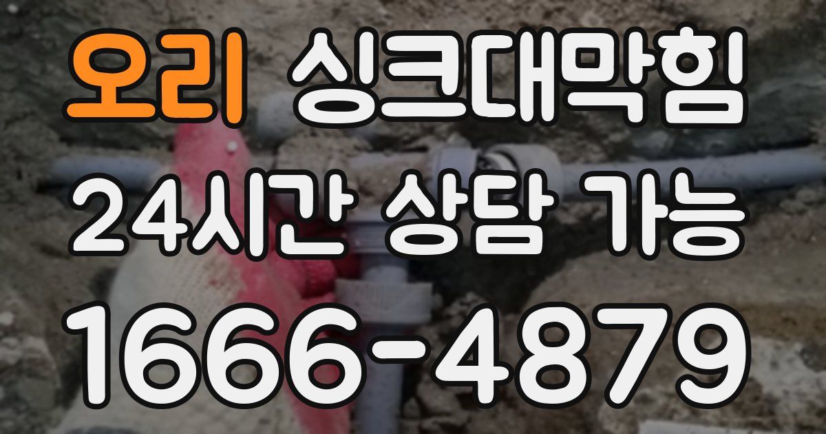 오리 싱크대 뚫기