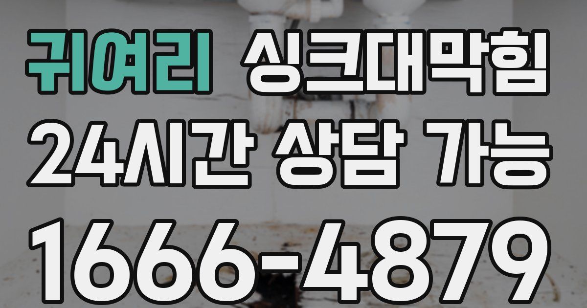 귀여리 싱크대 뚫기