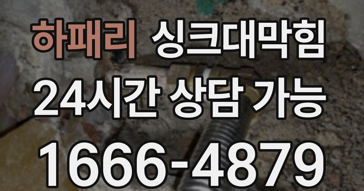 하패리 싱크대 뚫기