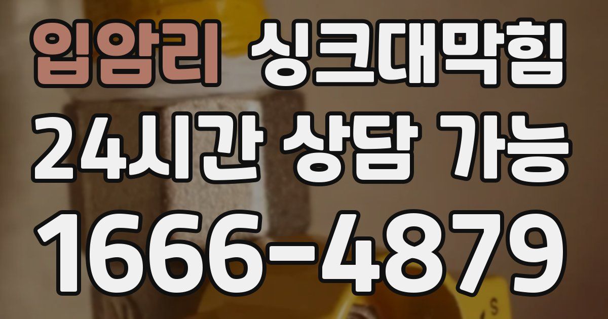 입암리 싱크대 뚫기