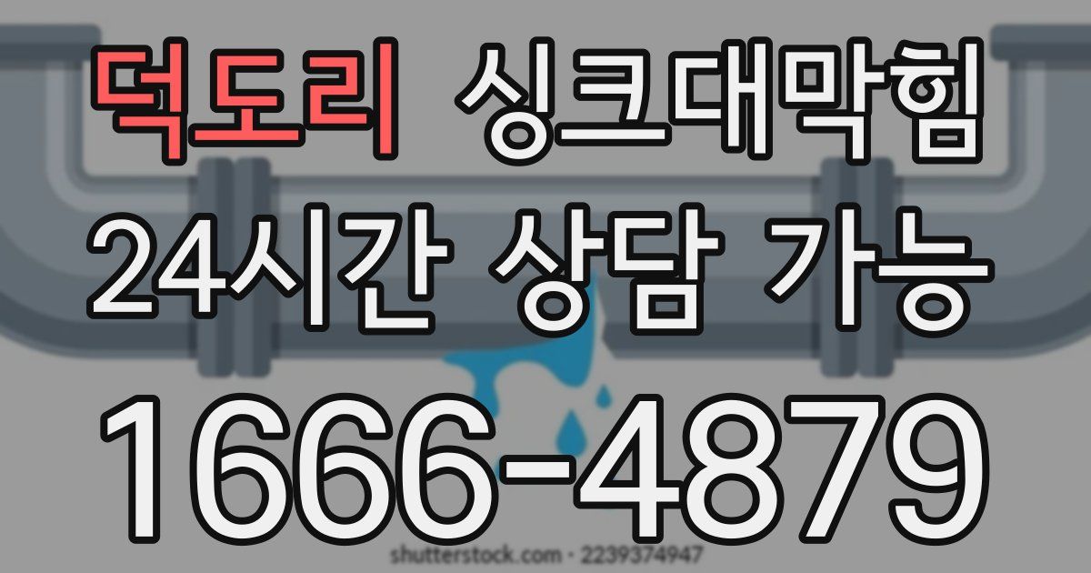 덕도리 싱크대 뚫기