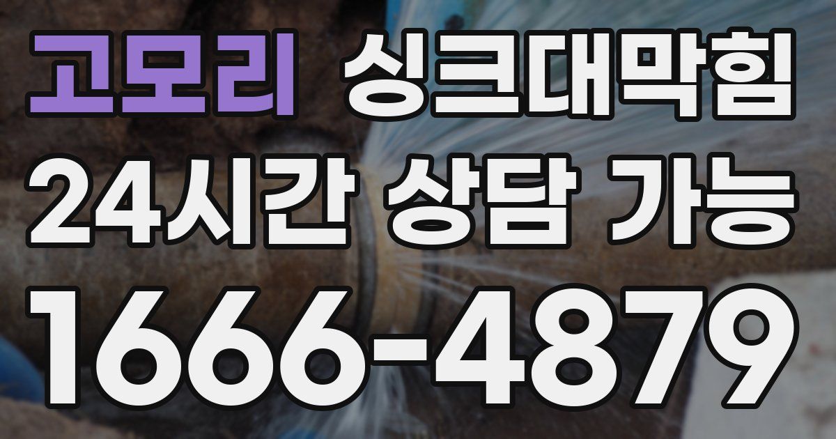 고모리 싱크대 뚫기