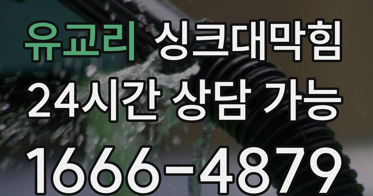 유교리 싱크대 뚫기