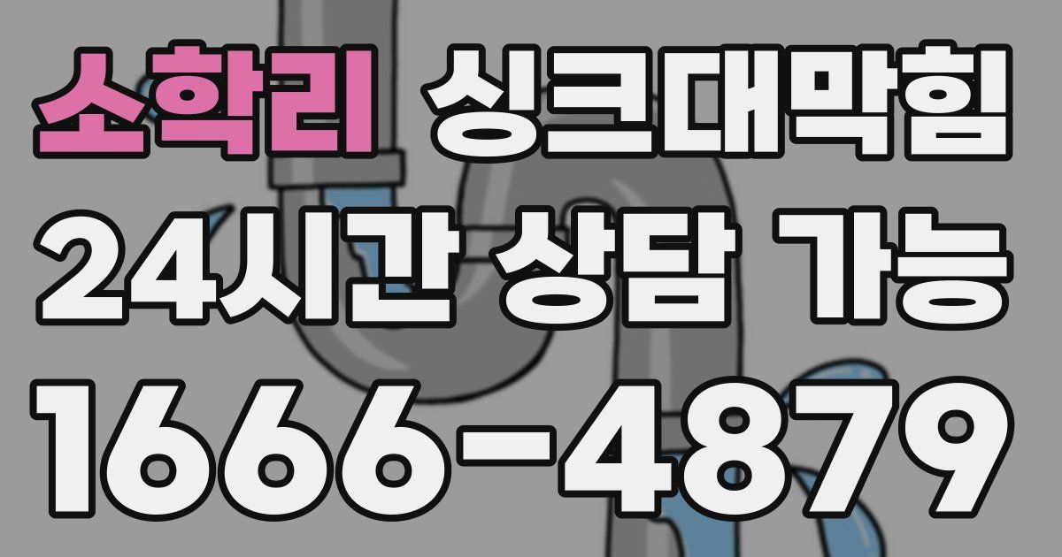 소학리 싱크대 뚫기
