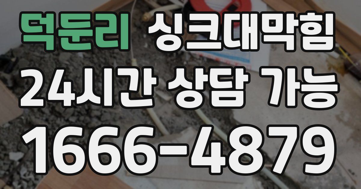 덕둔리 싱크대 뚫기