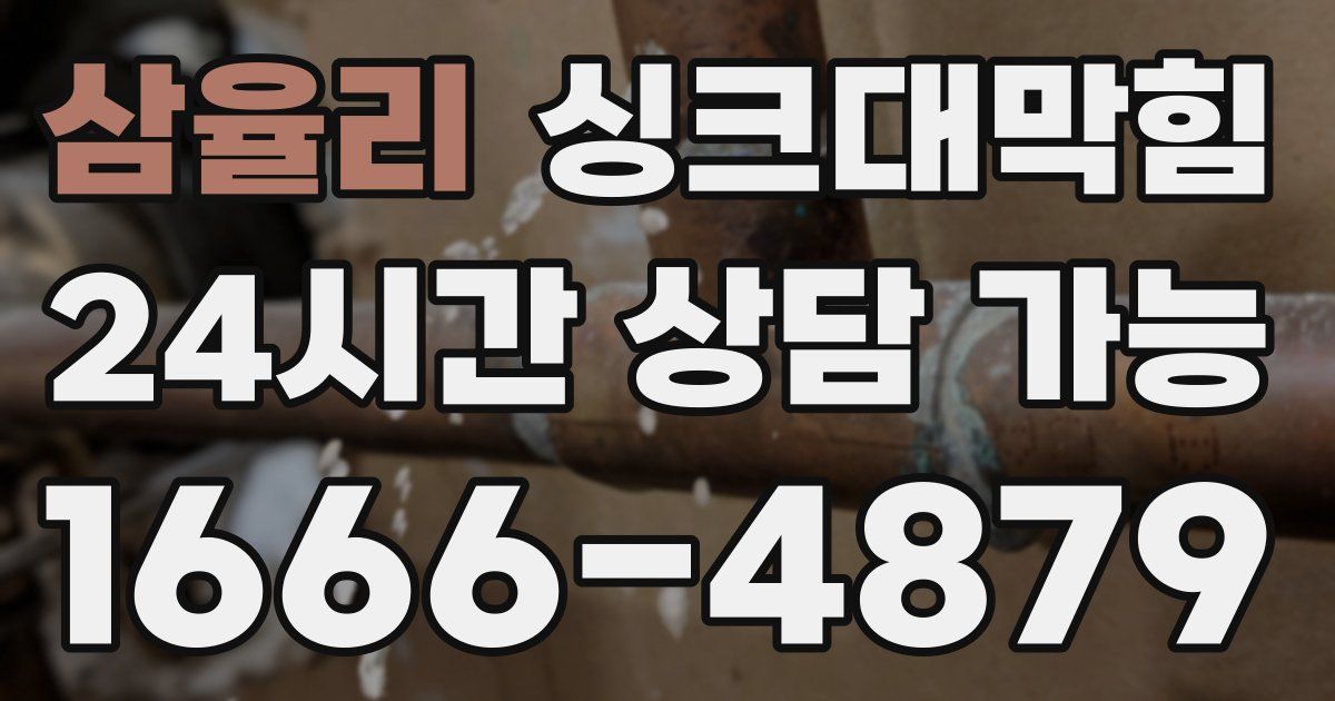 삼율리 싱크대 뚫기